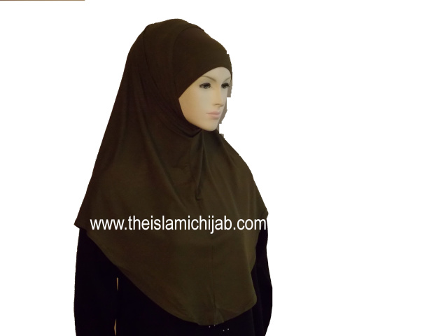 New Dark OliveLong 2 Piece Amira  Hijab 13